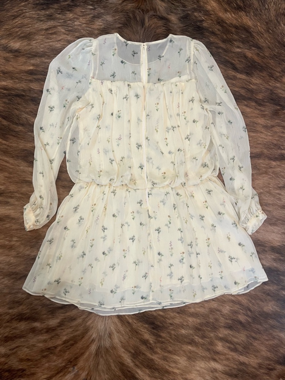 Adam Lippes Long Sleeve Mini Dress-Floral cottage core - Picture 3 of 3